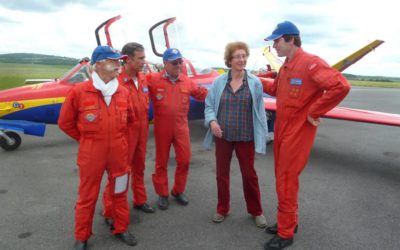 Un RV8 leader de la patrouille Tranchant (4 Fouga magister)